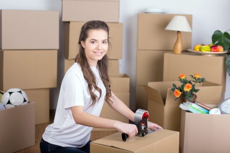 Decluttering a wardrobe before a house move